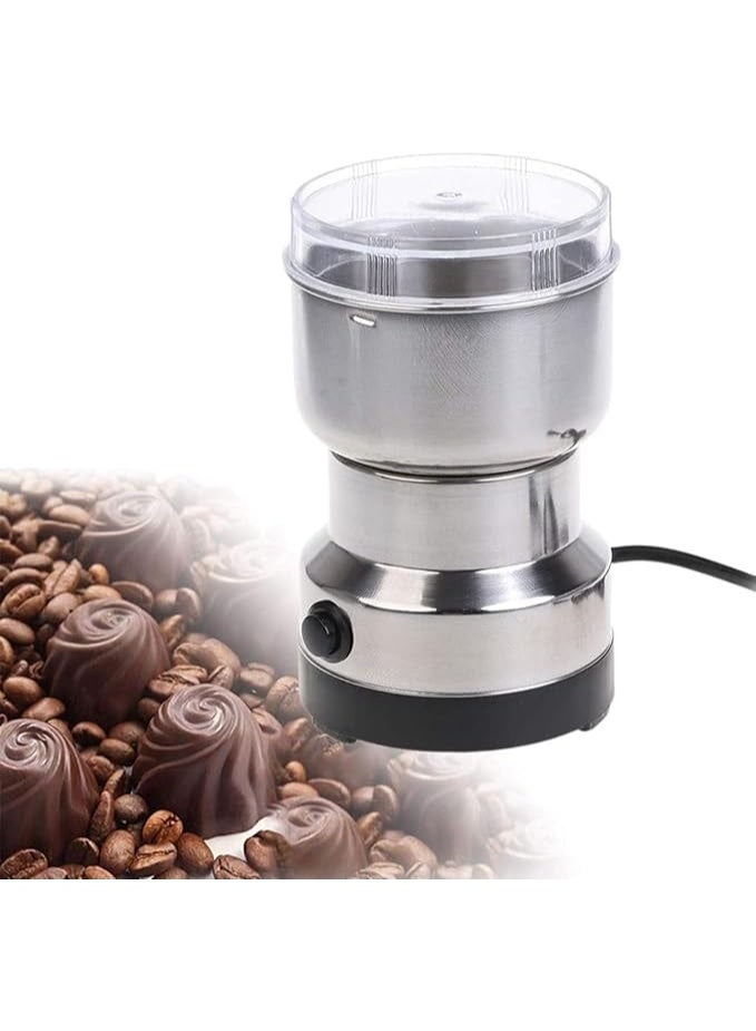 Electric Coffee Grinder: Versatile stainless steel grinder for seeds, spices, herbs, and nuts - includes a transparent lid, 50g - Image 2